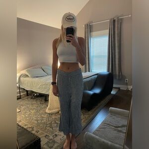 Free People striped capris pants. Size 6.